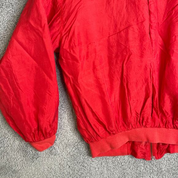 Vintage Hawaii Jacket Mens Medium Red Aloha Full Zip Lightweight Windbreaker - Picture 11 of 13